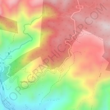 Cerro Miraflores topographic map, elevation, terrain