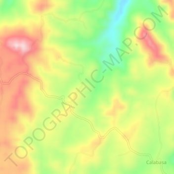 Calabasa topographic map, elevation, terrain
