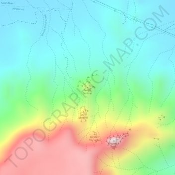North Sentinel topographic map, elevation, terrain