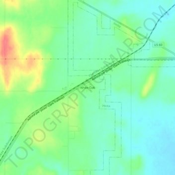 White Oak topographic map, elevation, terrain