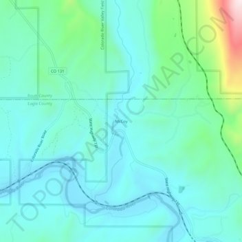 McCoy topographic map, elevation, terrain