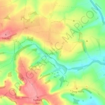Ruckland topographic map, elevation, terrain