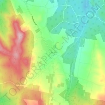 Stanley topographic map, elevation, terrain