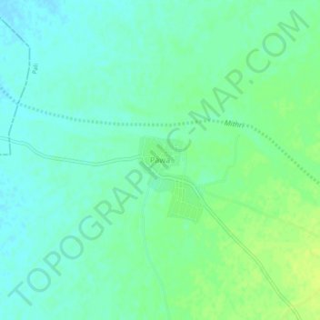 Pawa topographic map, elevation, terrain