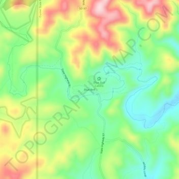 Blue Bell topographic map, elevation, terrain