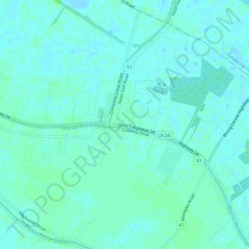 Bourg topographic map, elevation, terrain