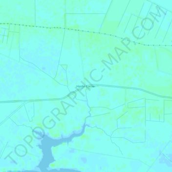 Haslin Corner topographic map, elevation, terrain