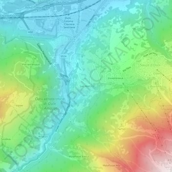 San Marco topographic map, elevation, terrain