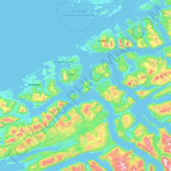 Aspøya topographic map, elevation, terrain