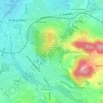 A63 topographic map, elevation, terrain