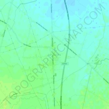 San Zaccaria topographic map, elevation, terrain