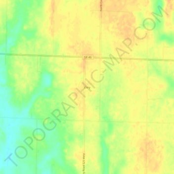 Cory topographic map, elevation, terrain