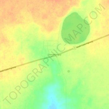 Coomalbidgup topographic map, elevation, terrain