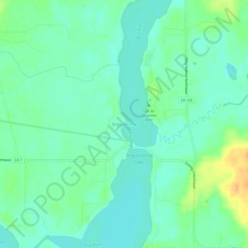 Inguadona topographic map, elevation, terrain