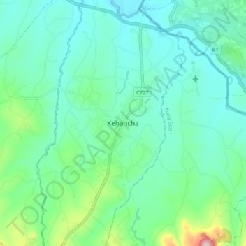 Kehancha topographic map, elevation, terrain