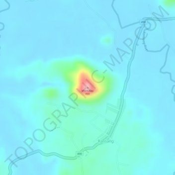 Montalay Hill topographic map, elevation, terrain