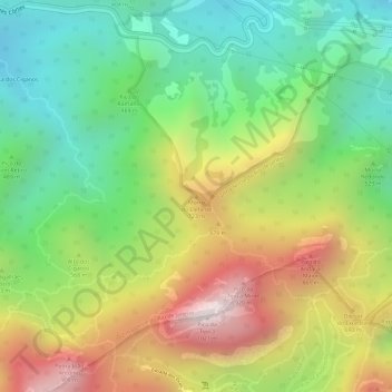 Morro do Elefante topographic map, elevation, terrain