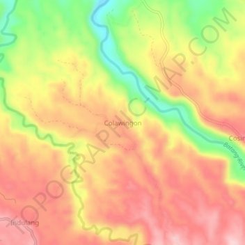 Colawingon topographic map, elevation, terrain