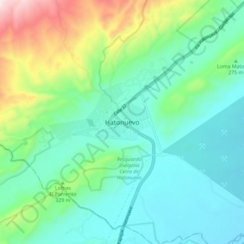 Hatonuevo topographic map, elevation, terrain