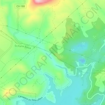 Mancilla topographic map, elevation, terrain