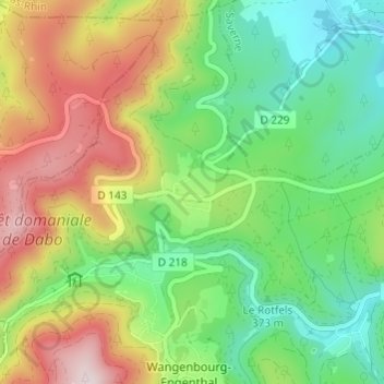 Obersteigen topographic map, elevation, terrain