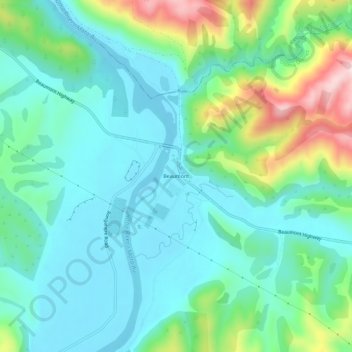 Beaumont topographic map, elevation, terrain