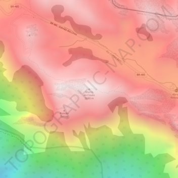 Morro do Couto topographic map, elevation, terrain