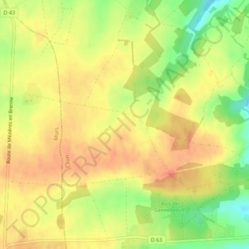 Les Marigouts topographic map, elevation, terrain
