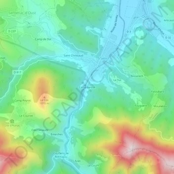 Camp Redon topographic map, elevation, terrain