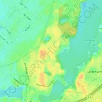 Gorden Woods topographic map, elevation, terrain