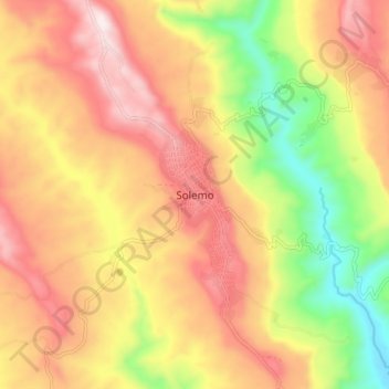 Solemo topographic map, elevation, terrain