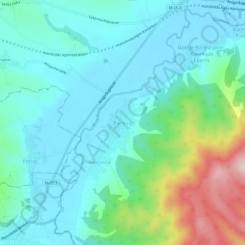 Ranillug topographic map, elevation, terrain