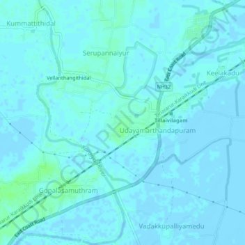 Nachikulam topographic map, elevation, terrain
