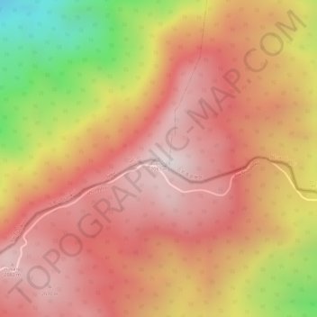 Doi Lang topographic map, elevation, terrain