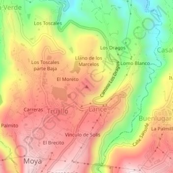 La Montañeta topographic map, elevation, terrain