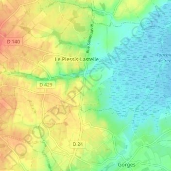 La Butte topographic map, elevation, terrain