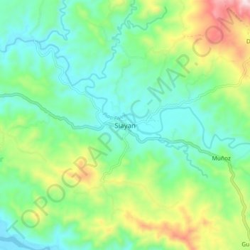 Siayan topographic map, elevation, terrain