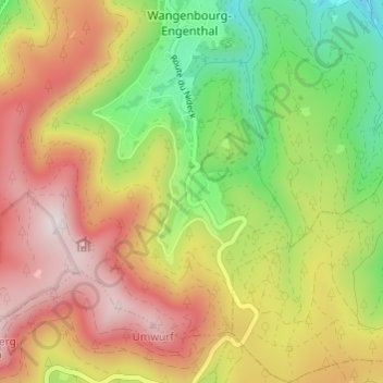 Wolfsthal topographic map, elevation, terrain