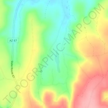 Long Valley topographic map, elevation, terrain