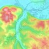 Travail topographic map, elevation, terrain