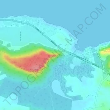 El Fraile topographic map, elevation, terrain