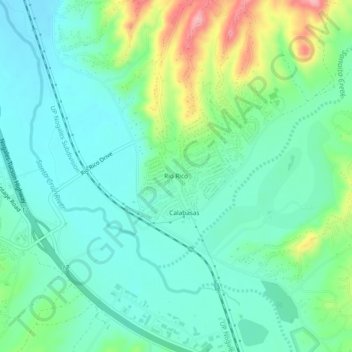 Rio Rico topographic map, elevation, terrain