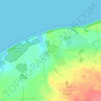 Brook topographic map, elevation, terrain