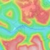 Cooks Run topographic map, elevation, terrain