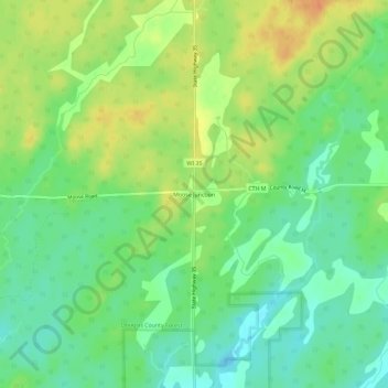 Moose Junction topographic map, elevation, terrain