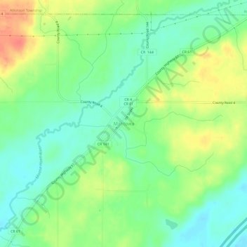 Mahtowa topographic map, elevation, terrain