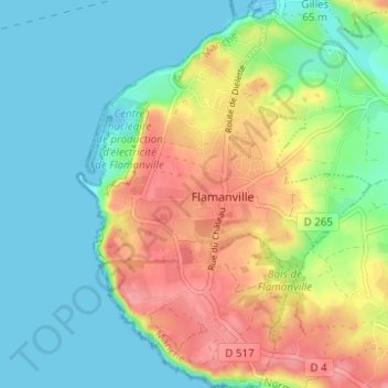 La Coquaise topographic map, elevation, terrain