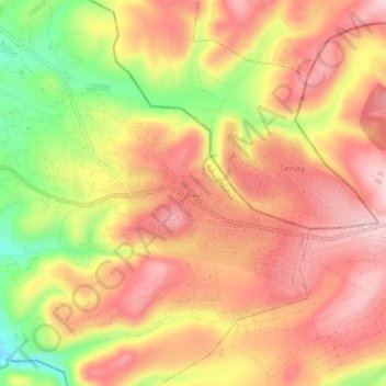 Insar topographic map, elevation, terrain