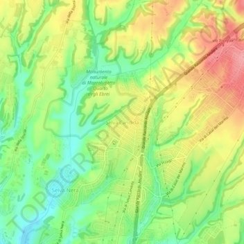 Selva Candida topographic map, elevation, terrain