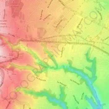 Zona 2 topographic map, elevation, terrain